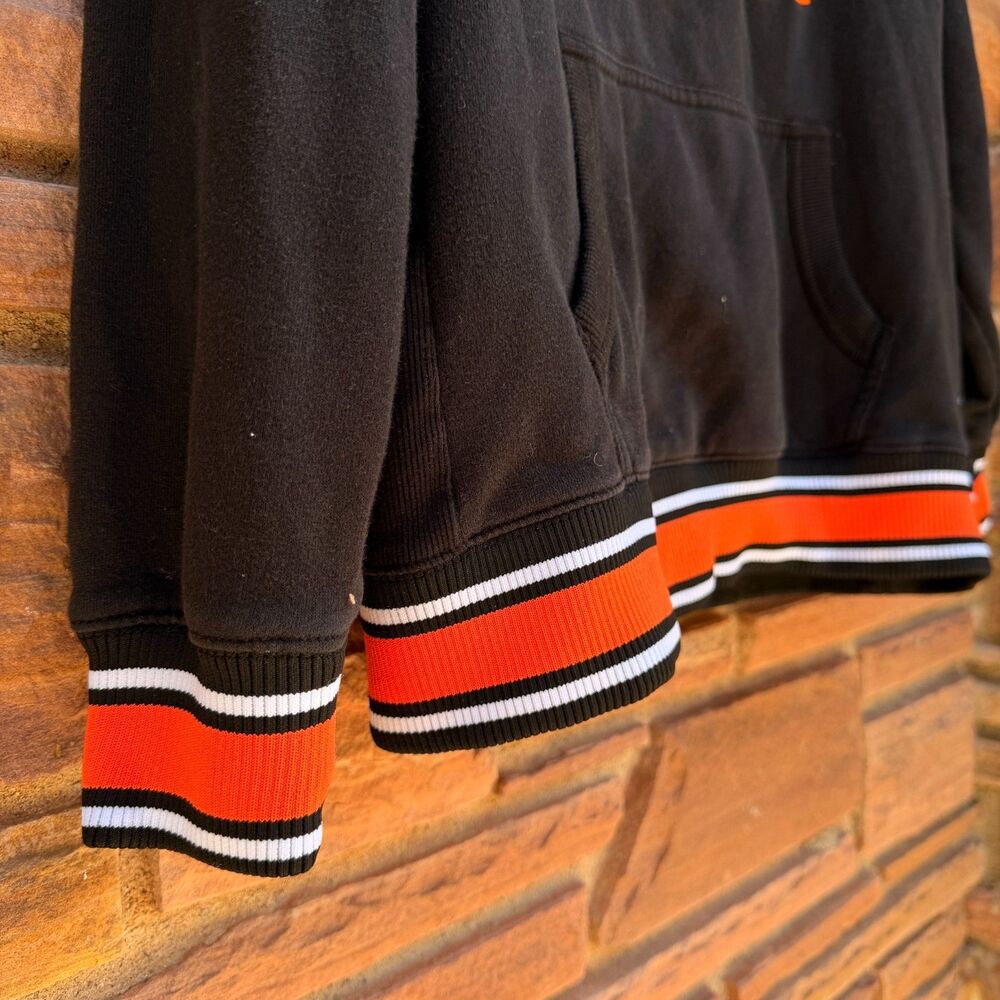 UNK NBA New York Knicks Pullover Hoodie Mens Size M Black Orange Lined - Picture 6 of 9